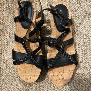 Bare traps platform cork sandals